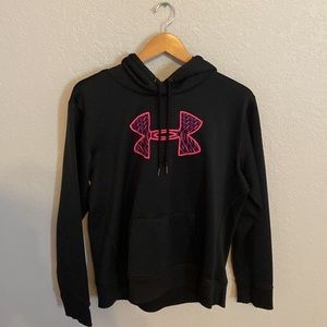 Black with pink detailing Under Armour hoodie